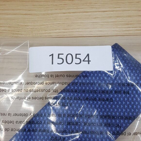 PERRY ELLIS Mens Neck Tie Blue Micro Square Geometric - Picture 5 of 5